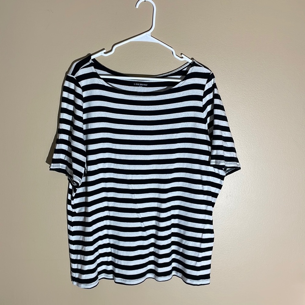 Lane Bryant short sleeve striped top 18/20